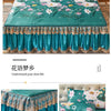 4-Piece Royal Blue Bedding Set with Bed Skirt and Pillow Covers