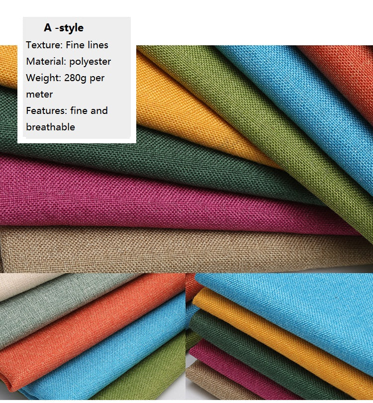 Premium Cotton-Linen Upholstery Fabric – Solid Colors, Durable & Versatile