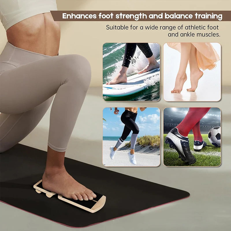 Walnuss-Holz Balance Board für Knöchel- & Propriozeptionstraining