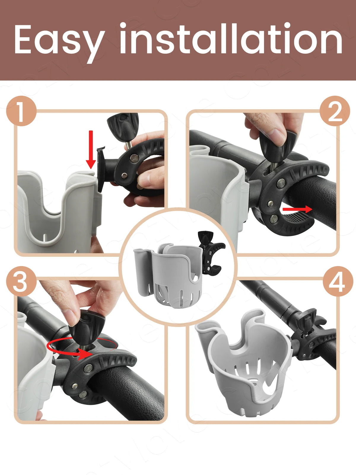 2-in-1 Stroller & Bike Cup Holder with Phone Slot
