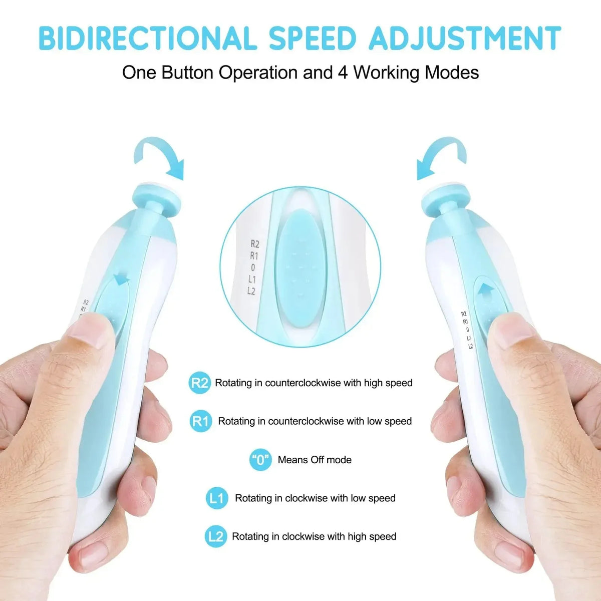 Electric Baby Nail Trimmer & Manicure Set