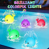 Whale Water Sprinkler Bath Toy with Glowing LED Lights