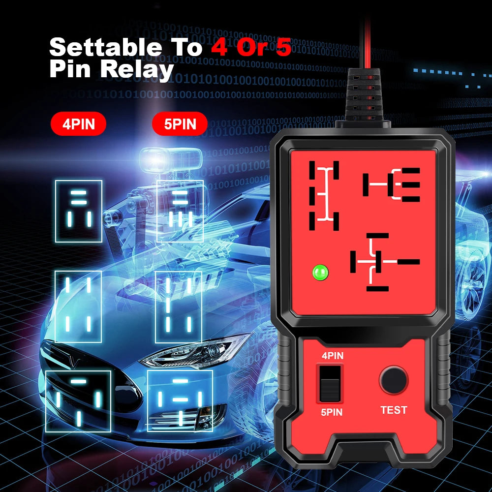 12V Automotive Relay Tester with LED Indicators