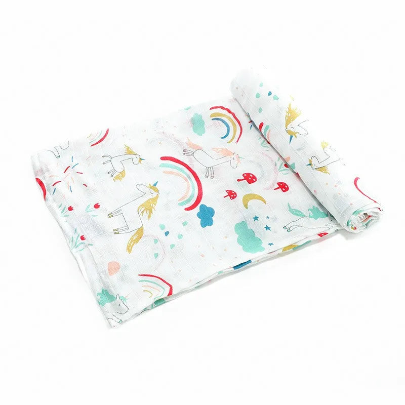 Super Soft Cotton Muslin Baby Swaddle Blanket