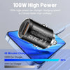 100W Dual Port Car Charger with USB-C & USB-A Fast Charging