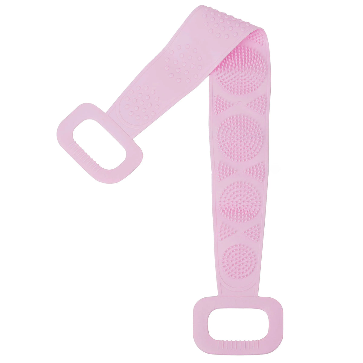 Silicone Body Scrubber with Long Handle and Strap