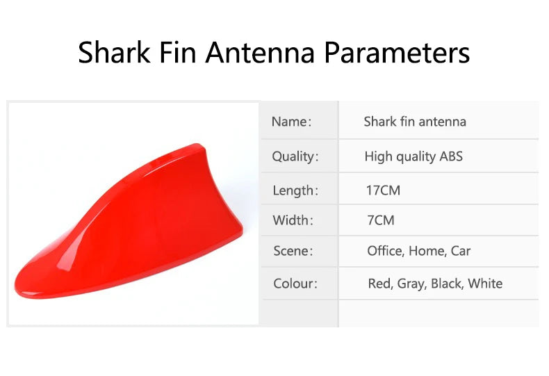Shark Fin Car Antenna with FM/AM Signal Booster