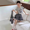 Kids' Summer T-Shirt and Ruffle Skirt Set