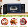 Foldable Microwave Splatter Cover with Base Mat — 2-in-1 Food Lid and Colander