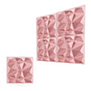 Pink 3D diamond textured wall panels used as modern accent decor