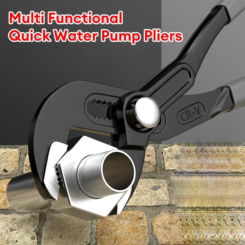 Quick-Release Water Pump Pliers with Adjustable Grip