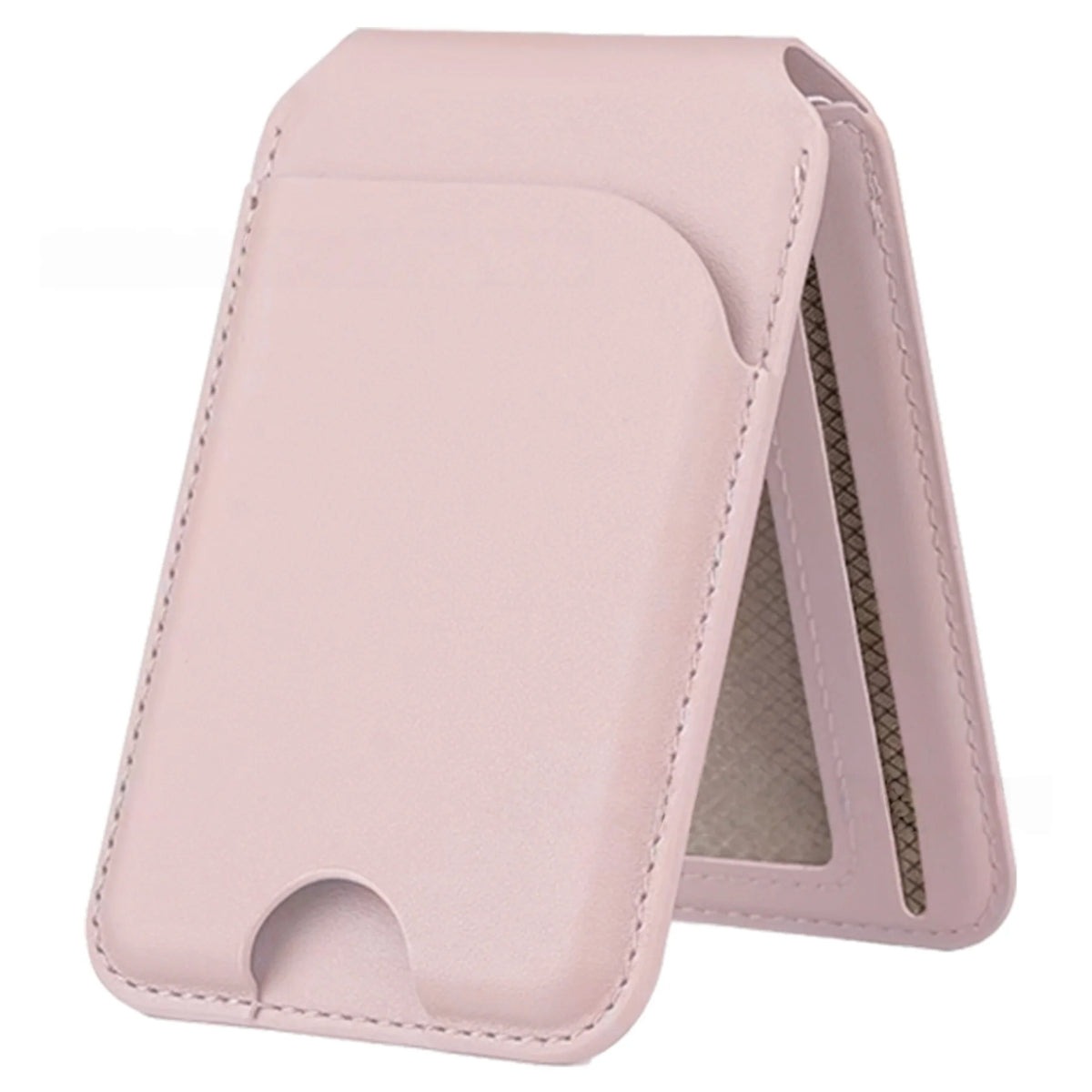 Helles rosa magnetisches Geldbörsen-Handyhalter für iPhone.