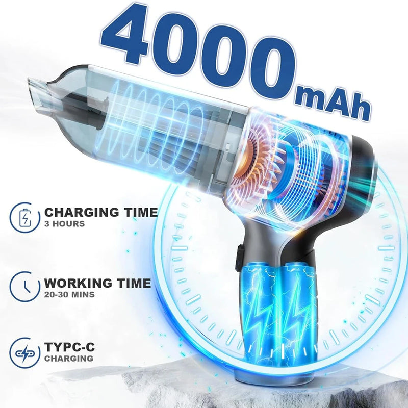 Portable Wireless Car Vacuum Cleaner with Blower Function