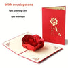 3D Pop-Up Birthday Rose Card with Envelope