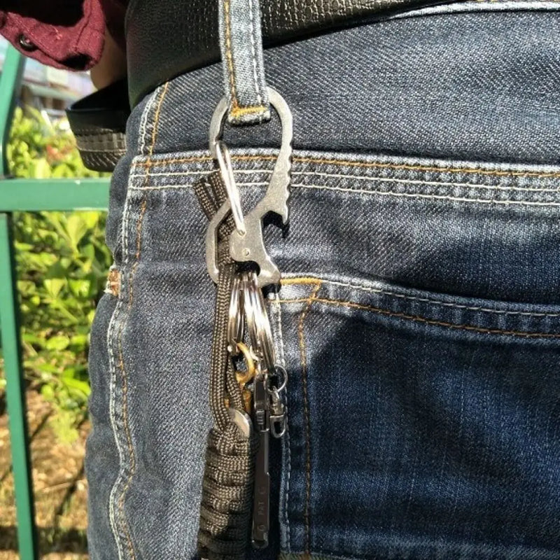 Edelstahl Multi-Tool Karabiner-Schlüsselanhänger