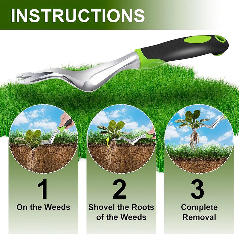 Ergonomic Hand Weeder with Durable Aluminum Shaft