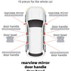 A set of 10 pieces of scratch protection stickers for car door handles, bowls, and rearview mirrors.