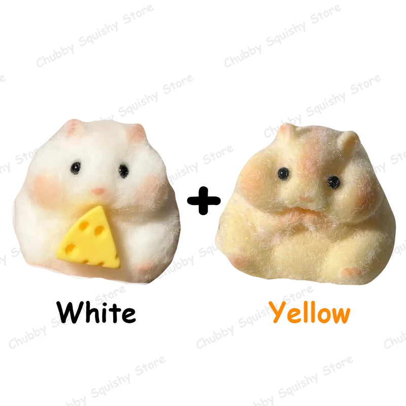Juguete Squishy de Hámster de Silicona y Peluche