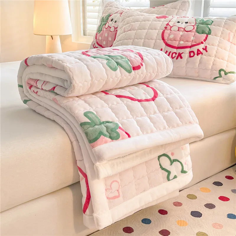 Quilted Velvet Mattress Topper