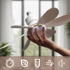 Modern 6-Blade Ceiling Fan with Remote-Controlled LED Light