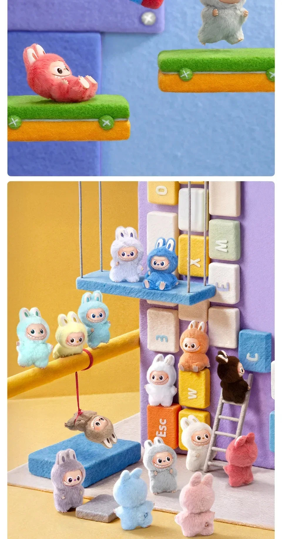 Labubu The Monsters Vinyl Face Plush Doll Pendant Keychain