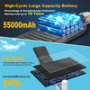 A high-cycle large capacity battery and a solar panel setup for a street light.