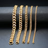 Stainless Steel Cuban Link Necklace for Men and Women