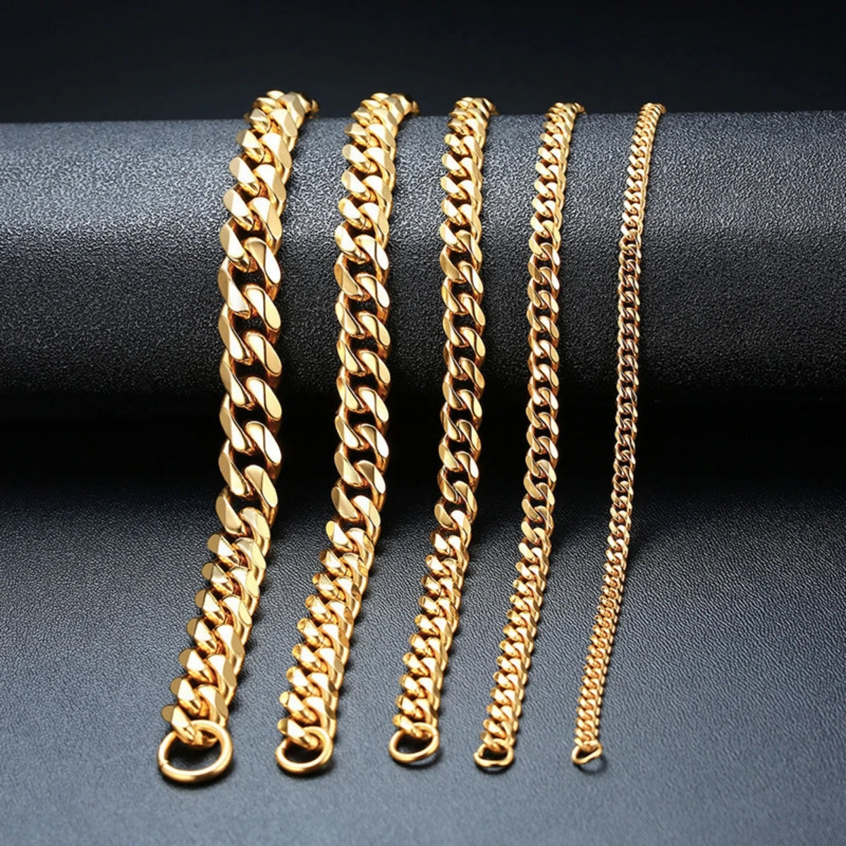 Stainless Steel Cuban Link Necklace for Men and Women