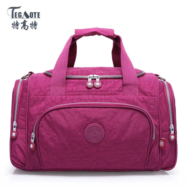 Lightweight Nylon Travel Duffle Bag for Women
