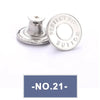 No-Sew Replacement Jeans Buttons - 17mm Metal Snap Buttons