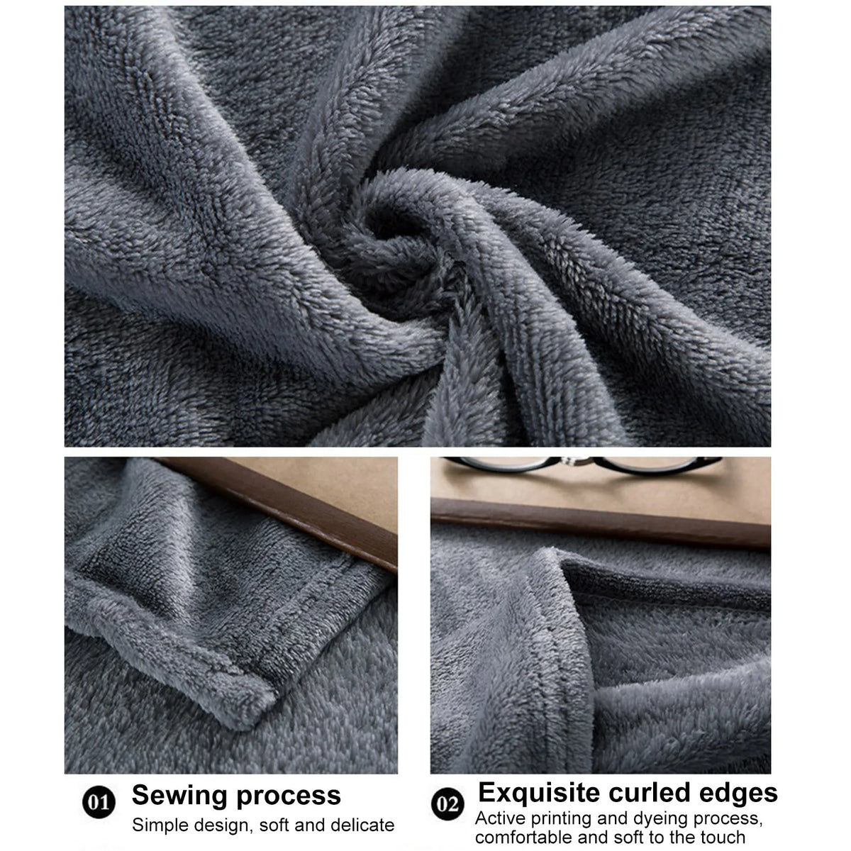 Cozy Coral Fleece Throw Blanket