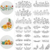 Pre-Printed Water-Soluble Embroidery Stabilizer Sheets with Floral & Letter Patterns