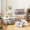 Clear Stackable Storage Bins with Secure Lids