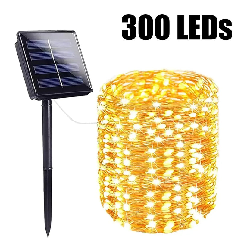 8-Mode Solar String Lights - Waterproof Outdoor LED Fairy Lights for Garden & Patio