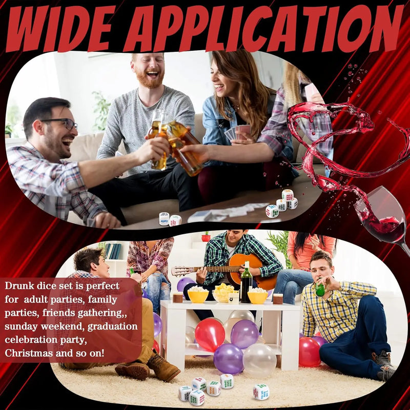 6-Piece Acrylic Drinking Dice Game Set