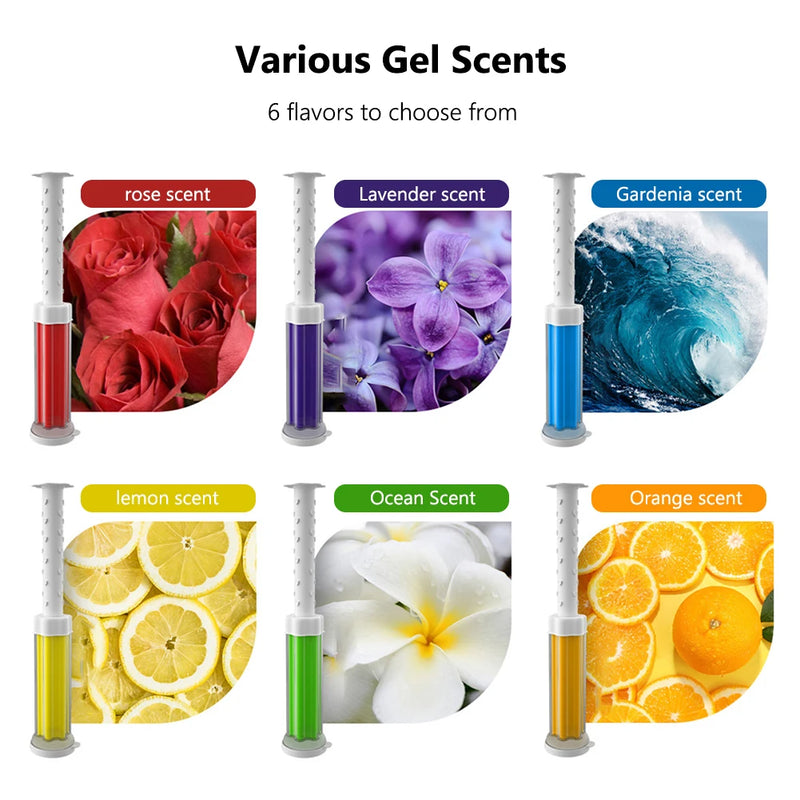 Floral Gel Toilet Freshener Tablets – Long-Lasting Deodorizer (6 Scents)