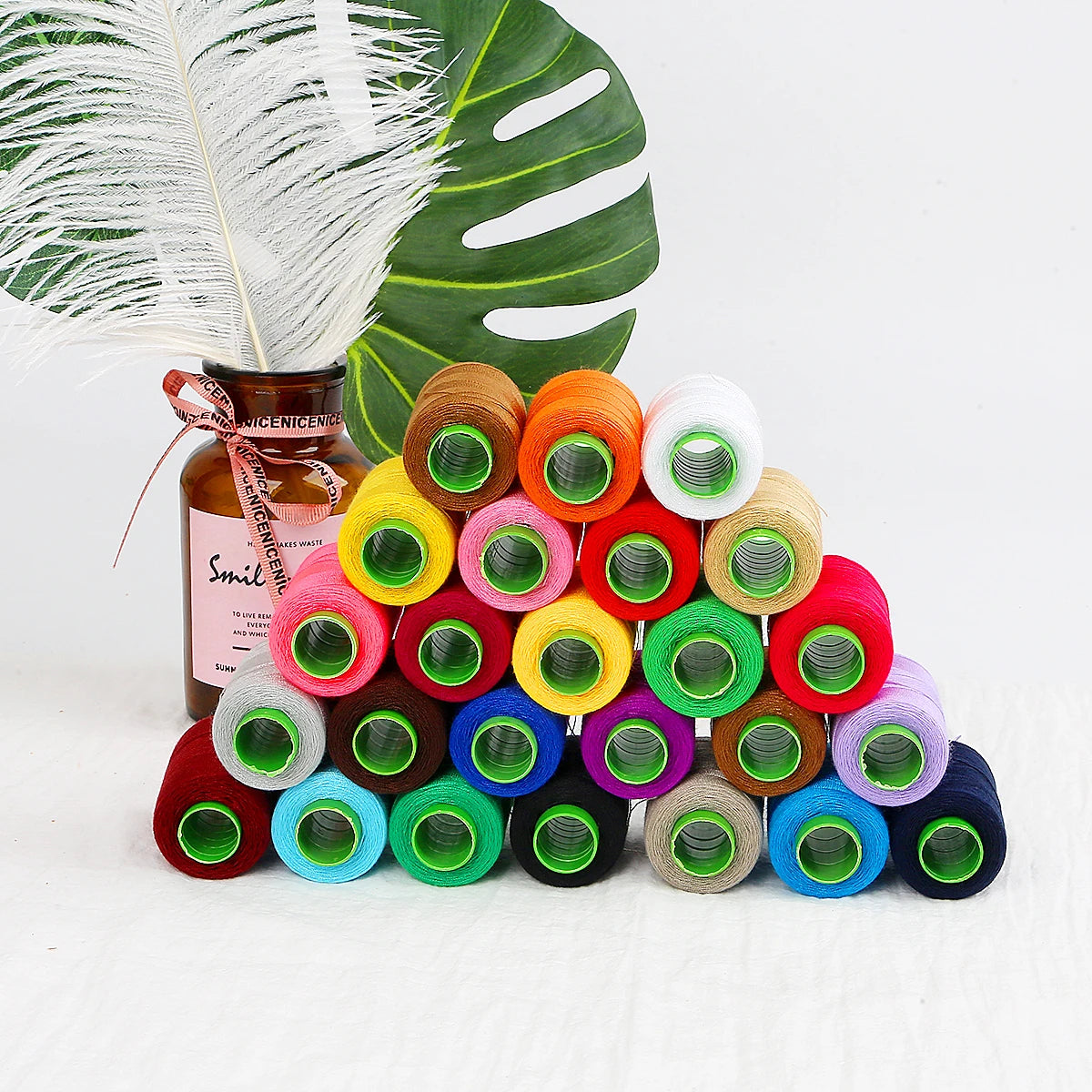 Premium Polyester Sewing Thread Spool - 300m, 24 Colors