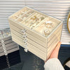 5-Layer Desktop Jewelry Organizer with Drawers and Display Top