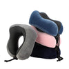 Memory Foam Travel Neck Pillow with Built-in Massage