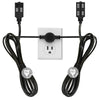 12-Foot Twin Extension Cord with 6 Outlets