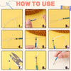 Complete 13-Piece Punch Needle Embroidery Kit with Wooden Handles