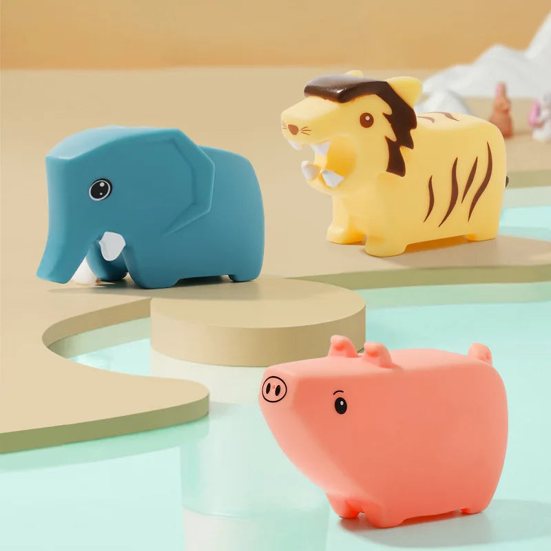 Dinosaur Bath Toys for Toddlers – Squeeze, Spray & Float