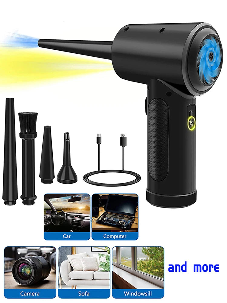 Cordless Electric Air Duster with LED Light