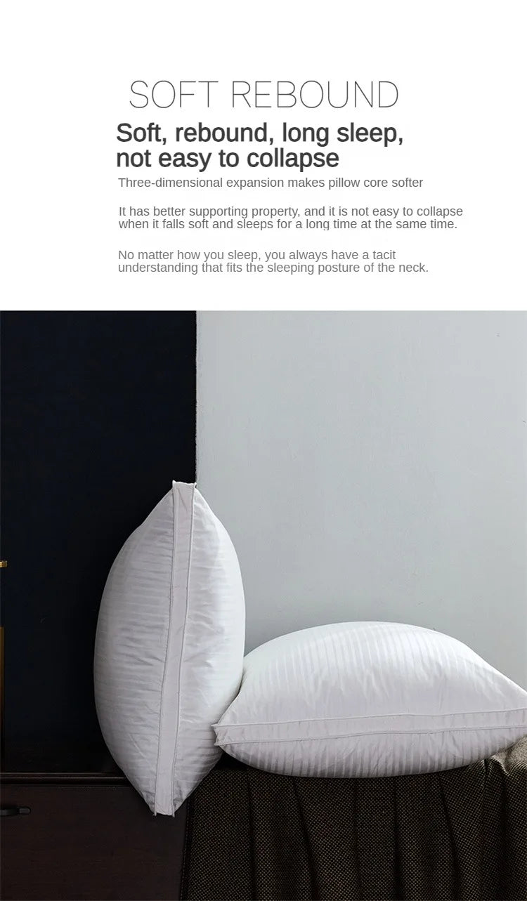 Premium Goose Down Pillow with Ergonomic Neck Support