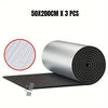 Three rolls of 50x200cm sound deadening and heat insulation mats for automotive use