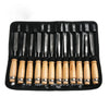 12-Piece Wood Carving Chisel Set with High Carbon Steel Blades