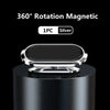 Silberner magnetischer Handyhalter mit rotierender Plattform auf schwarzer zylindrischer Basis.