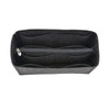 A dark gray felt insert liner designed for handbags.