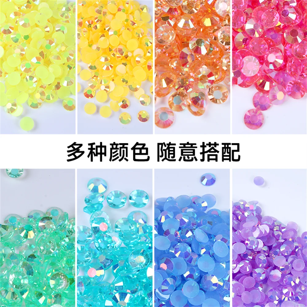 Jelly AB Flatback Resin Rhinestones (2-6mm)