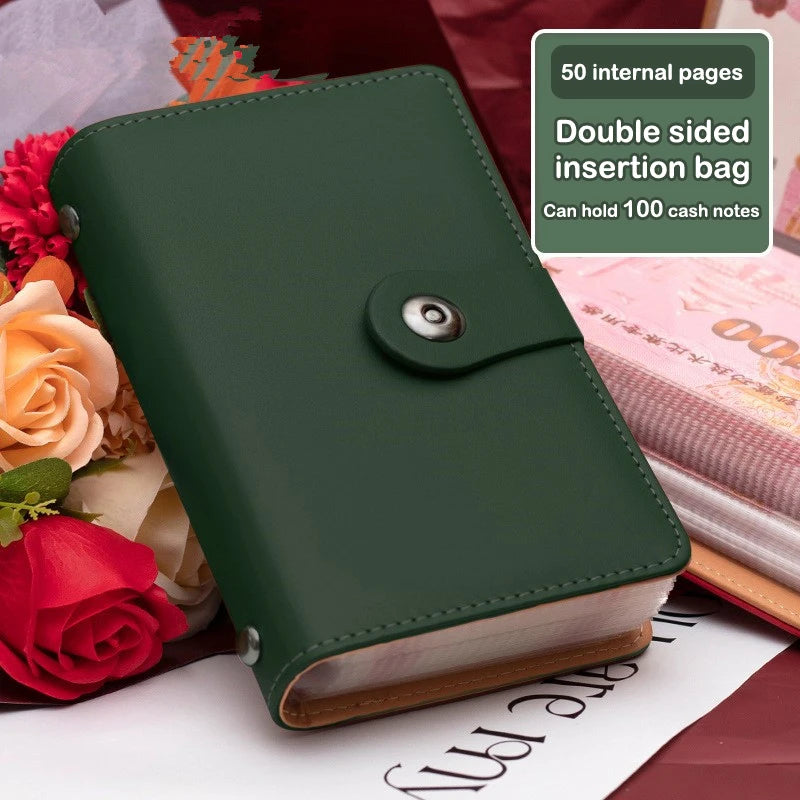 PU Leather Cash Envelope Budget Binder